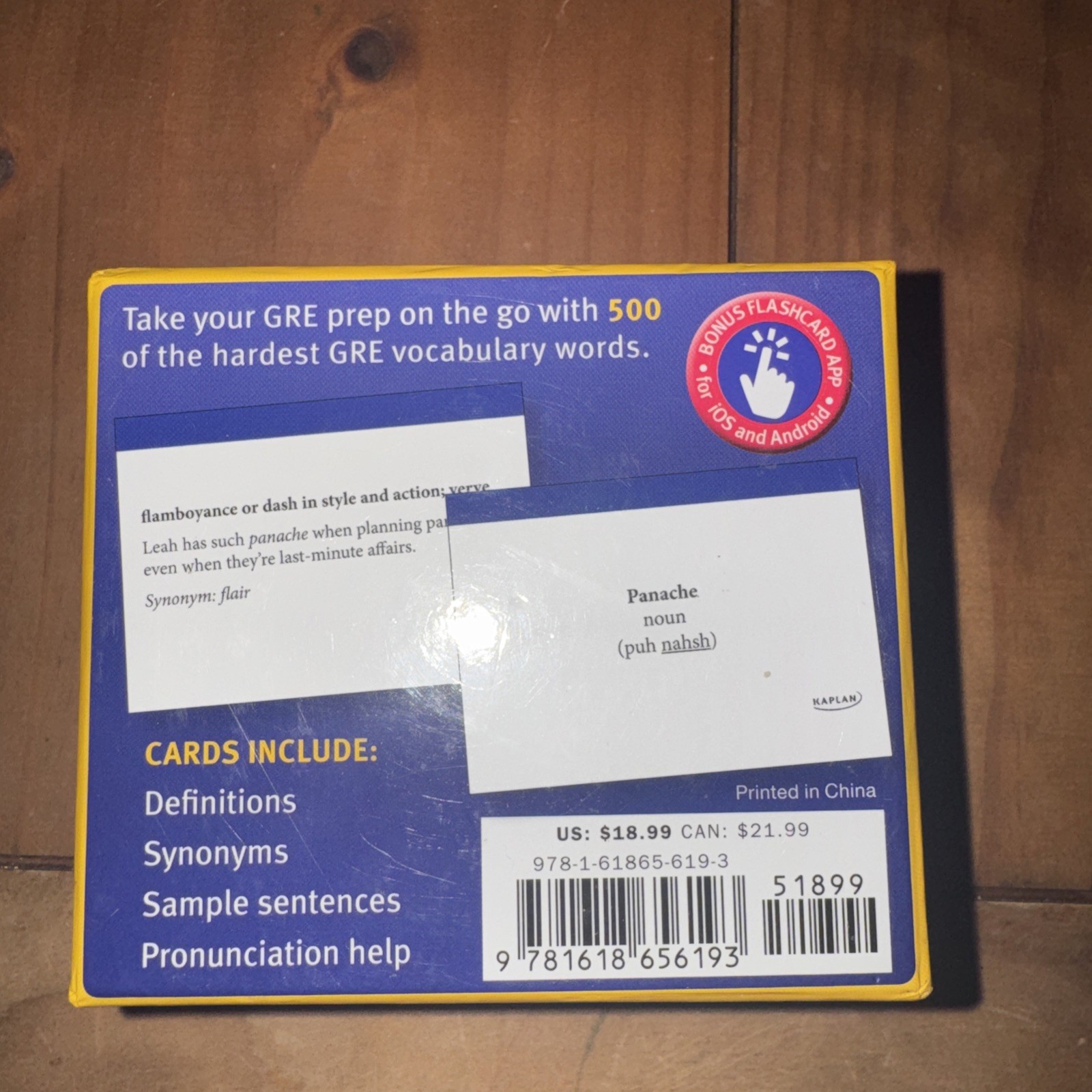 KAPLAN GRE Flashcards App 4th Edition 500 Vocabulary Words 2014