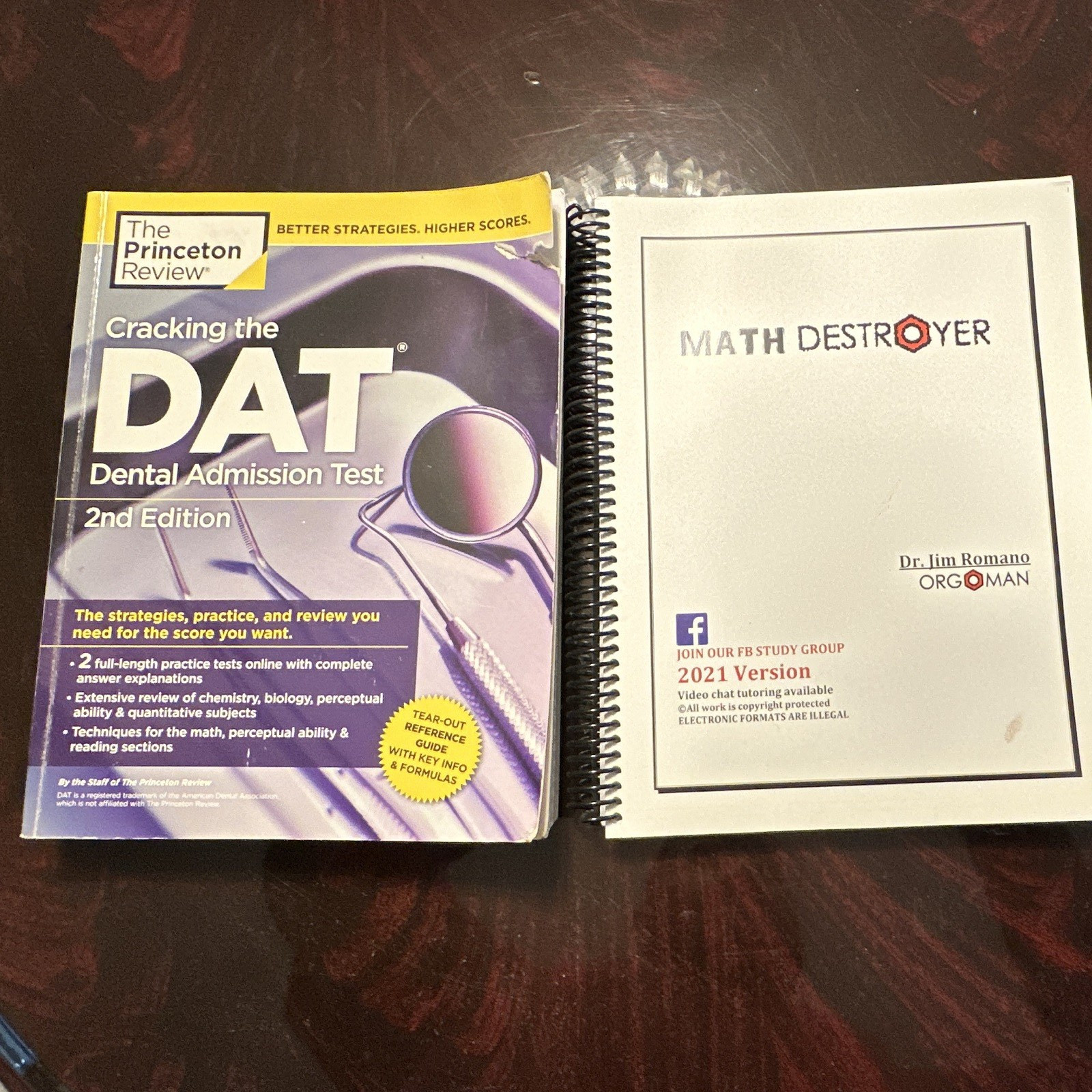The Princeton Review Cracking the DAT 2nd Ed & DAT Orgoman Math Destroyer Book