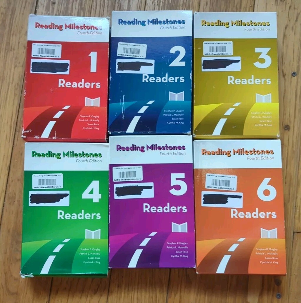 Reading Milestones Fourth Edition Level 1 – 6 Readers: Complete Sets-except Blue