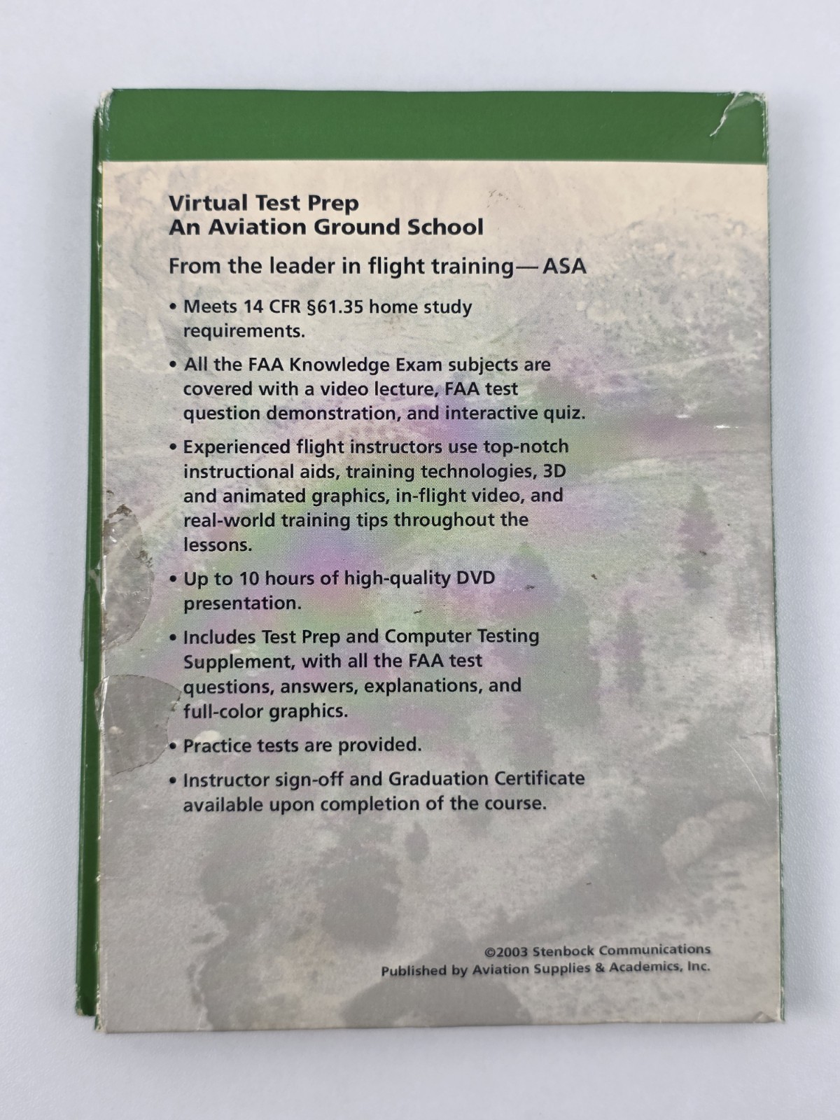 ASA Virtual Test Prep Aviation Ground School Private Pilot DVD Set 8 Discs