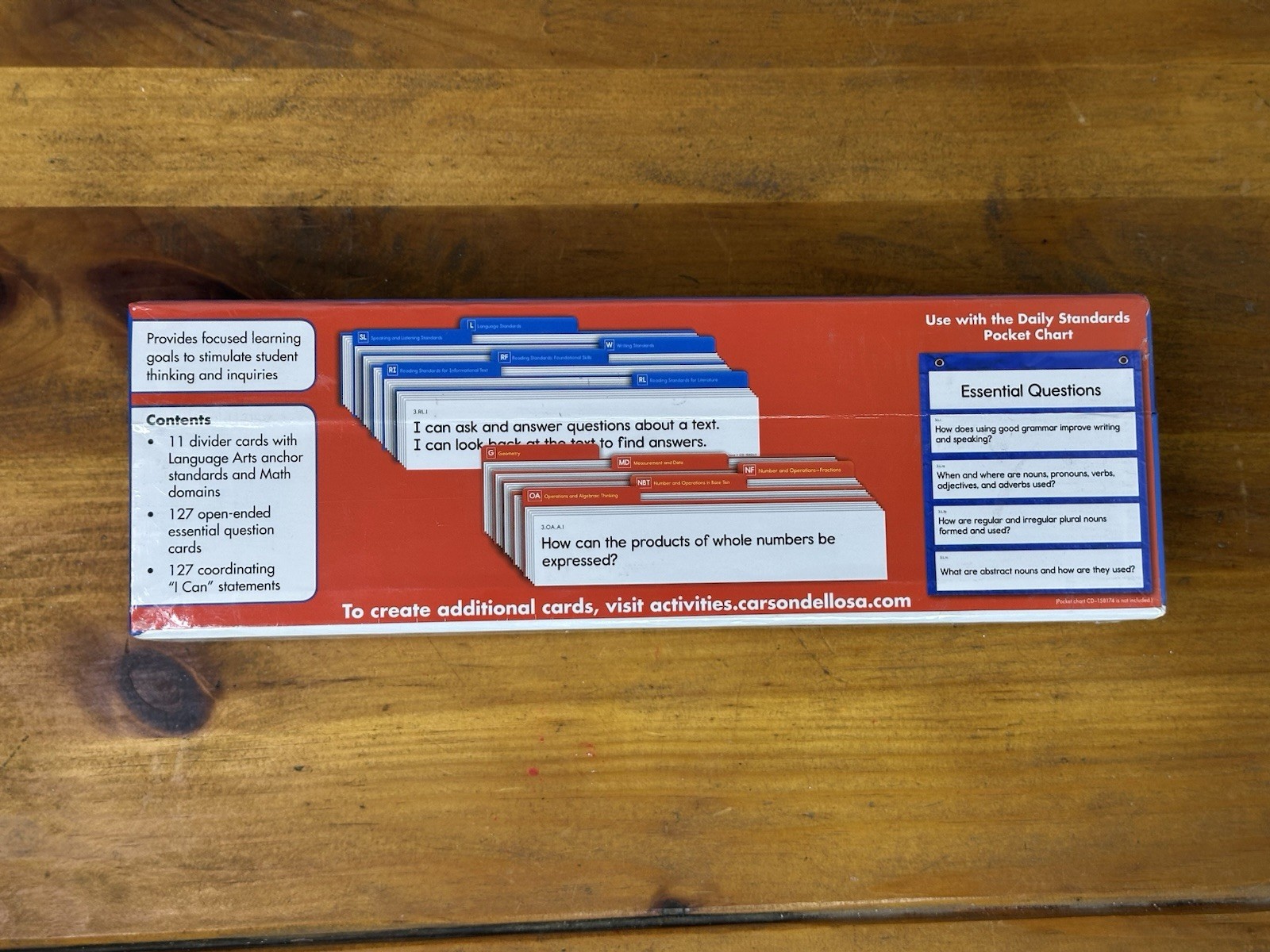 Learning Targets and Essential Questions Cards Flash Cards Grade 3