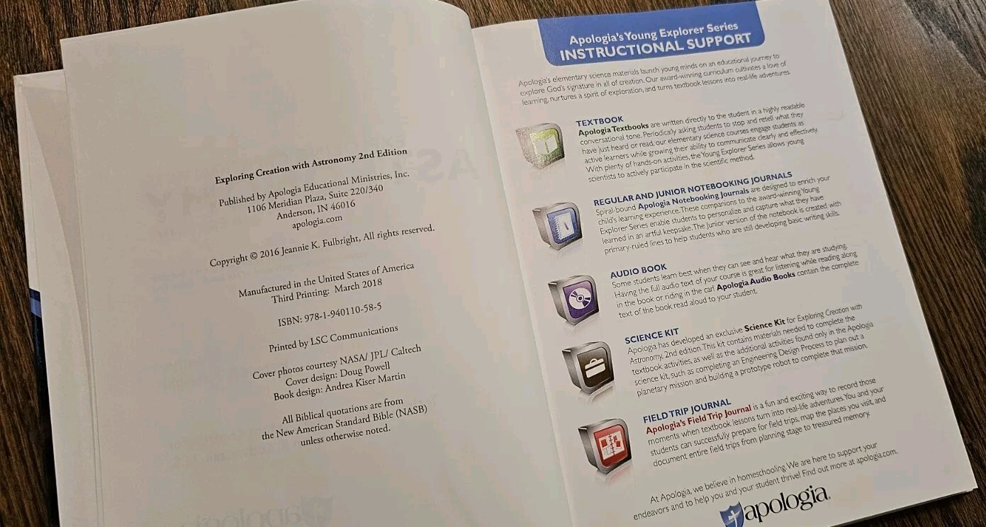 Exploring Creation with Astronomy Textbook 2nd Edition APOLOGIA SPACE FULBRIGHT