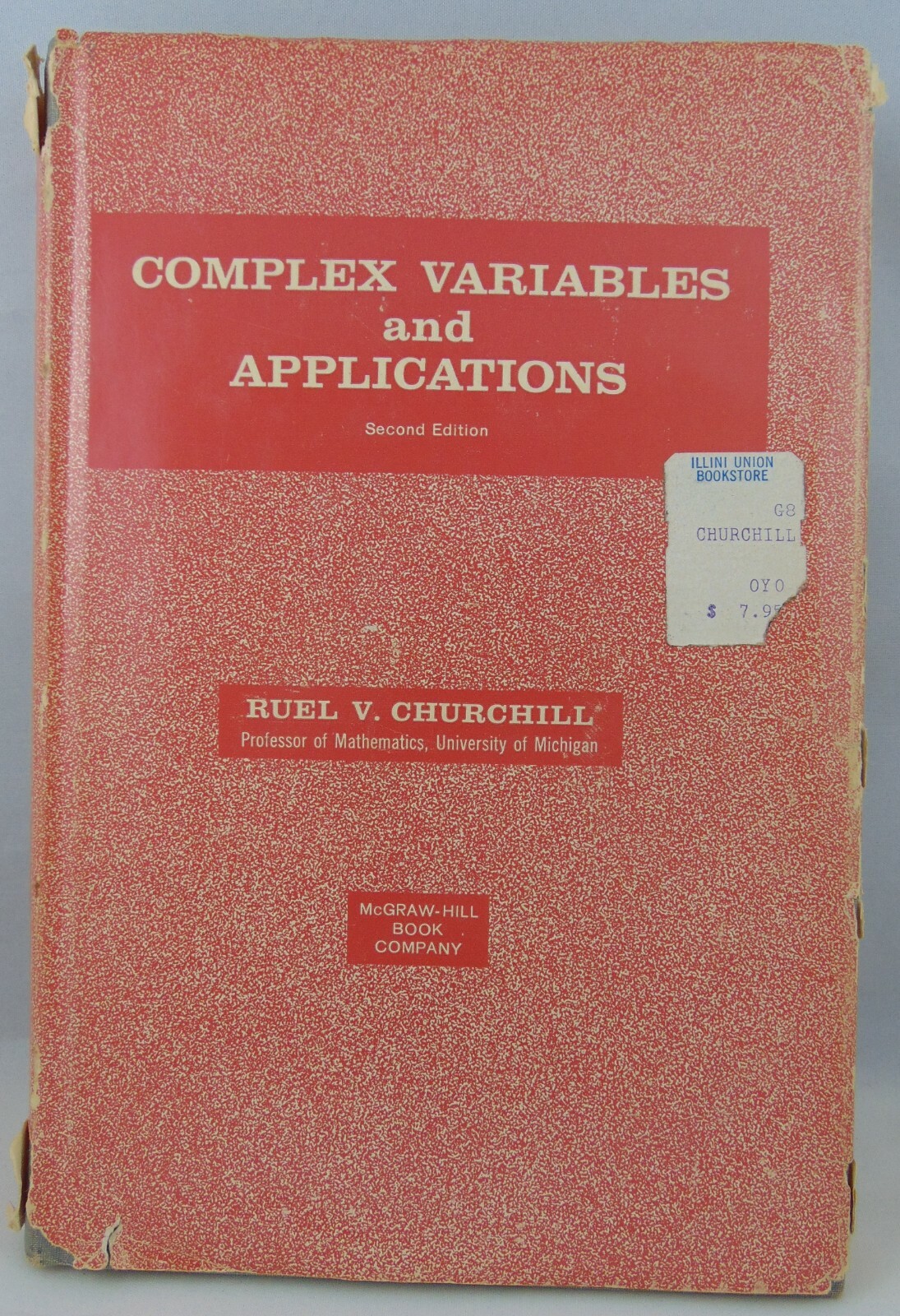 Complex Variables and Applications 2nd Edition with dust jacket 1960