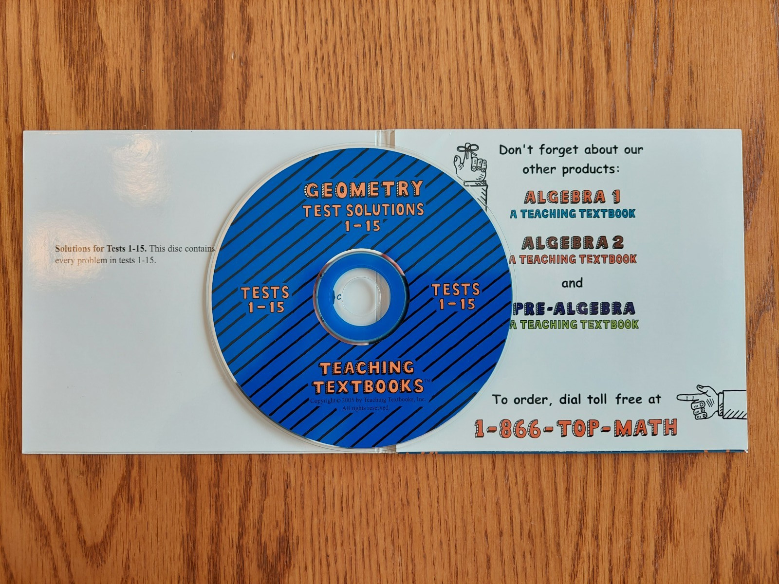 Teaching Textbooks GEOMETRY Complete SET: Textbook, Answer Key & Test Bank, CDs