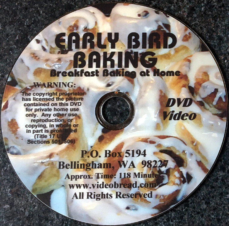 EARLY BIRD BAKING 118min DVD Learn Breakfast Baking, Home Cooking Class pan oven