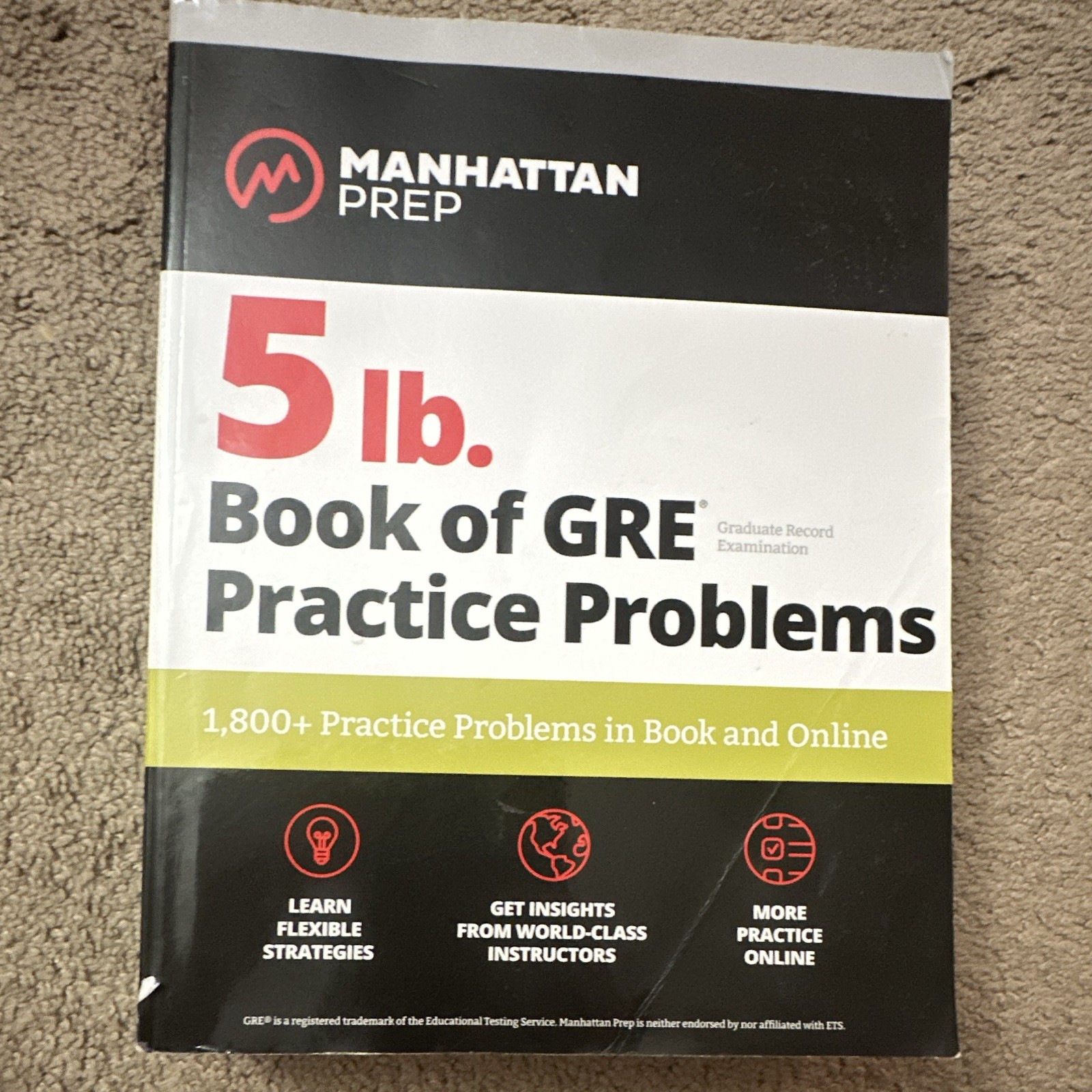 Manhattan Prep GRE 5 lb. Book of Practice Problems 1,800+ PB (English)