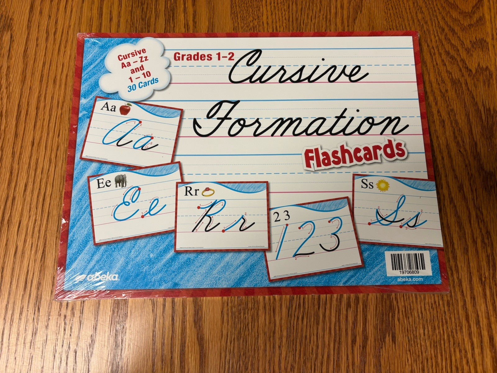 Abeka Cursive Formation Flashcards grades 1-2 homeschooling