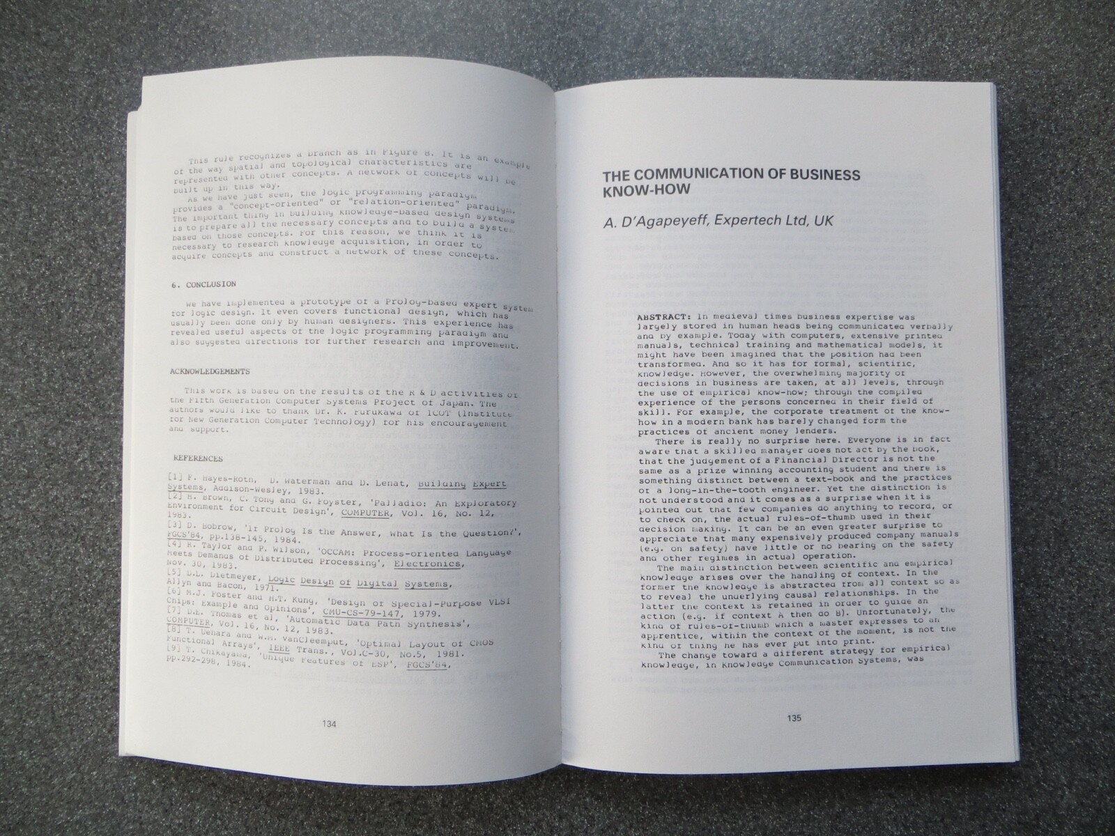 FIRST INTERNATIONAL EXPERT SYSTEMS CONFERENCE 1985 (Learned Information Europe)