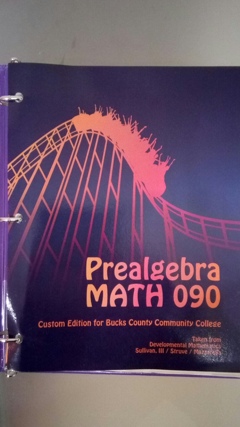 prealgebra math 090 custom edition bucks county community college