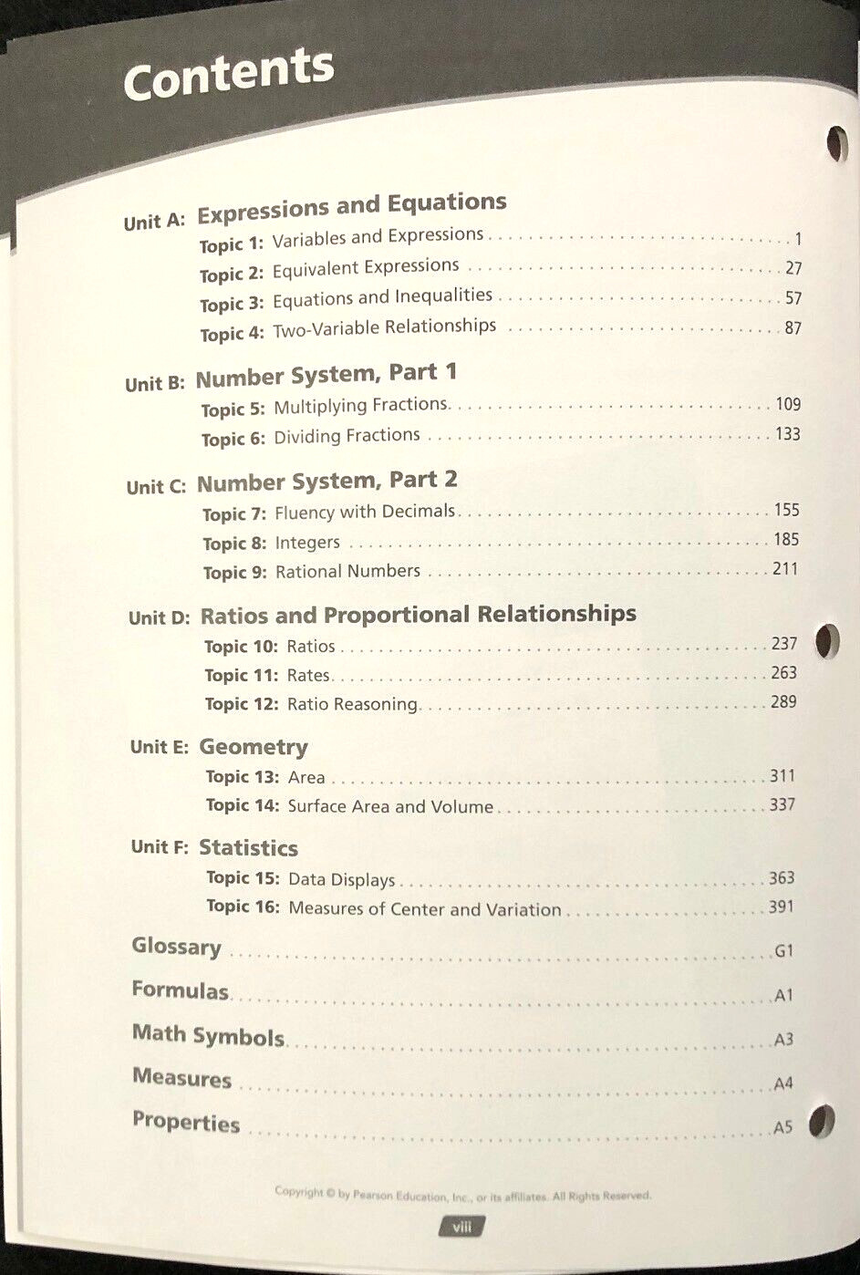 6th Grade – PEARSON DIGITS MATH – STUDENT COMPANION (2014, Paperback)