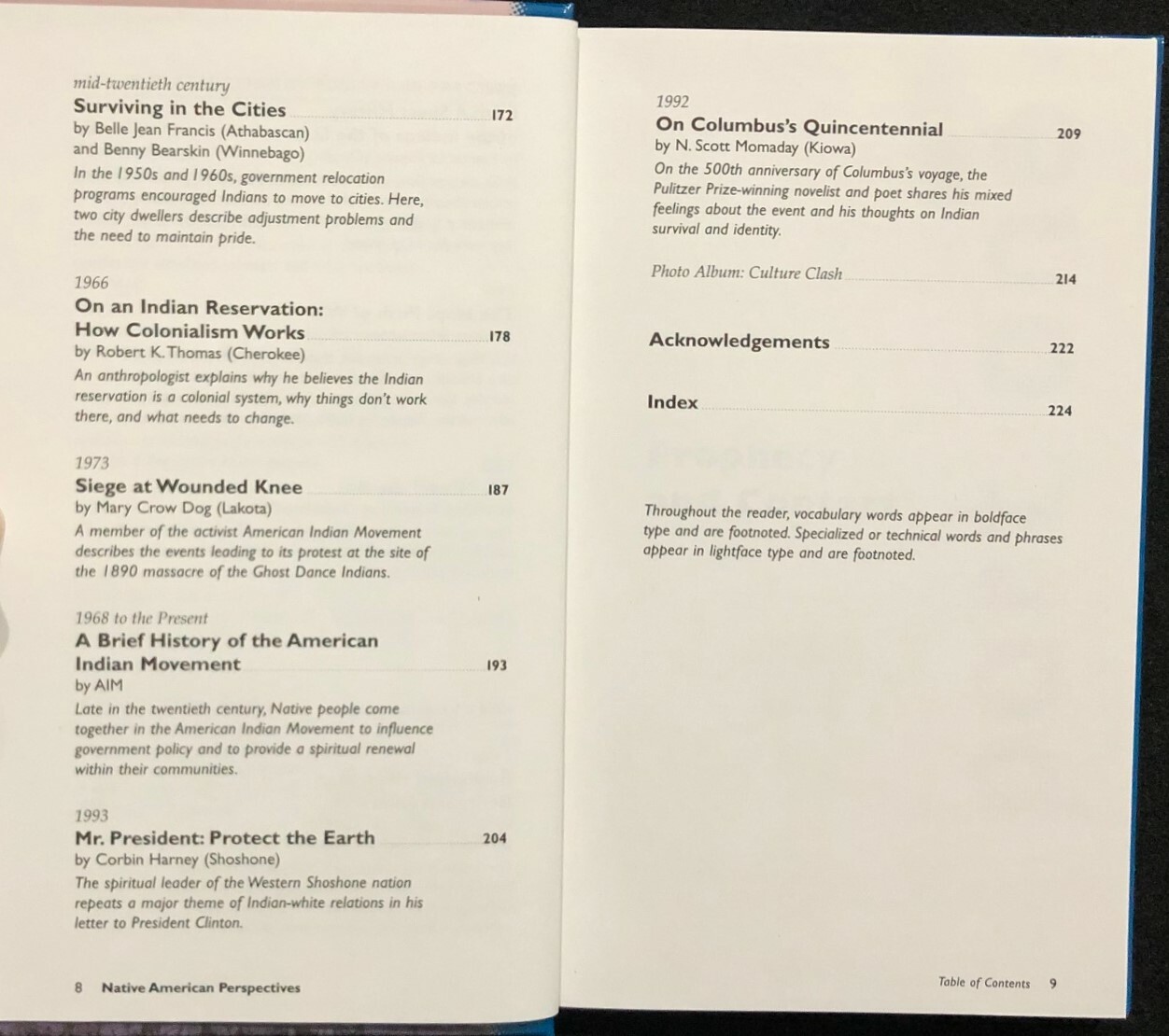 6th – 8th Grade – NATIVE AMERICAN PERSPECTIVES «A Historical Reader» (2001)