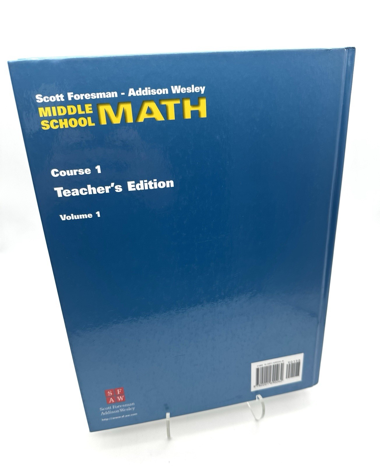 Middle School Math Course 1 Volume 1 Teacher’s Edition – Scott Foresman (1998)