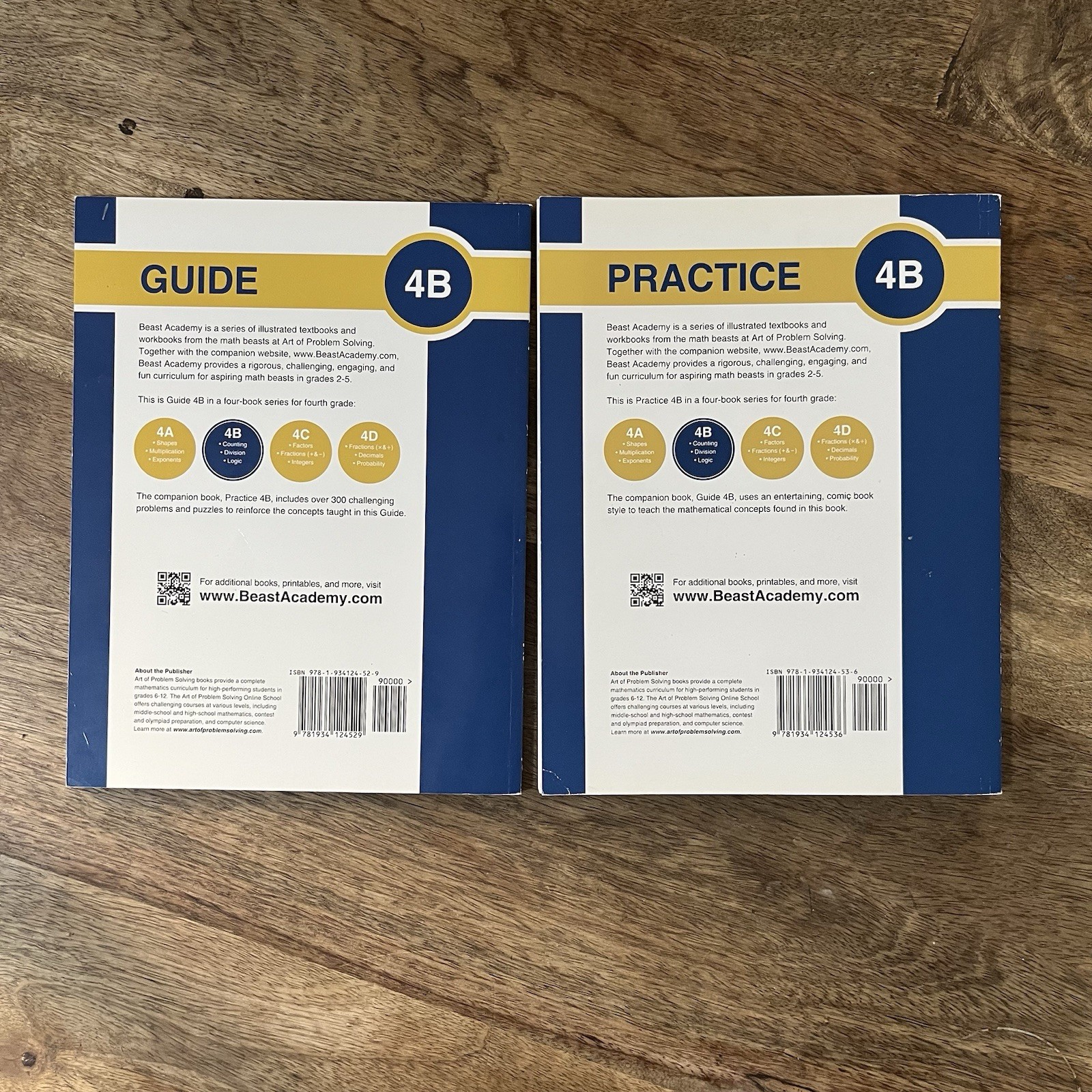 Beast Academy 4B Math Guide & 4B Math Practice Books READ