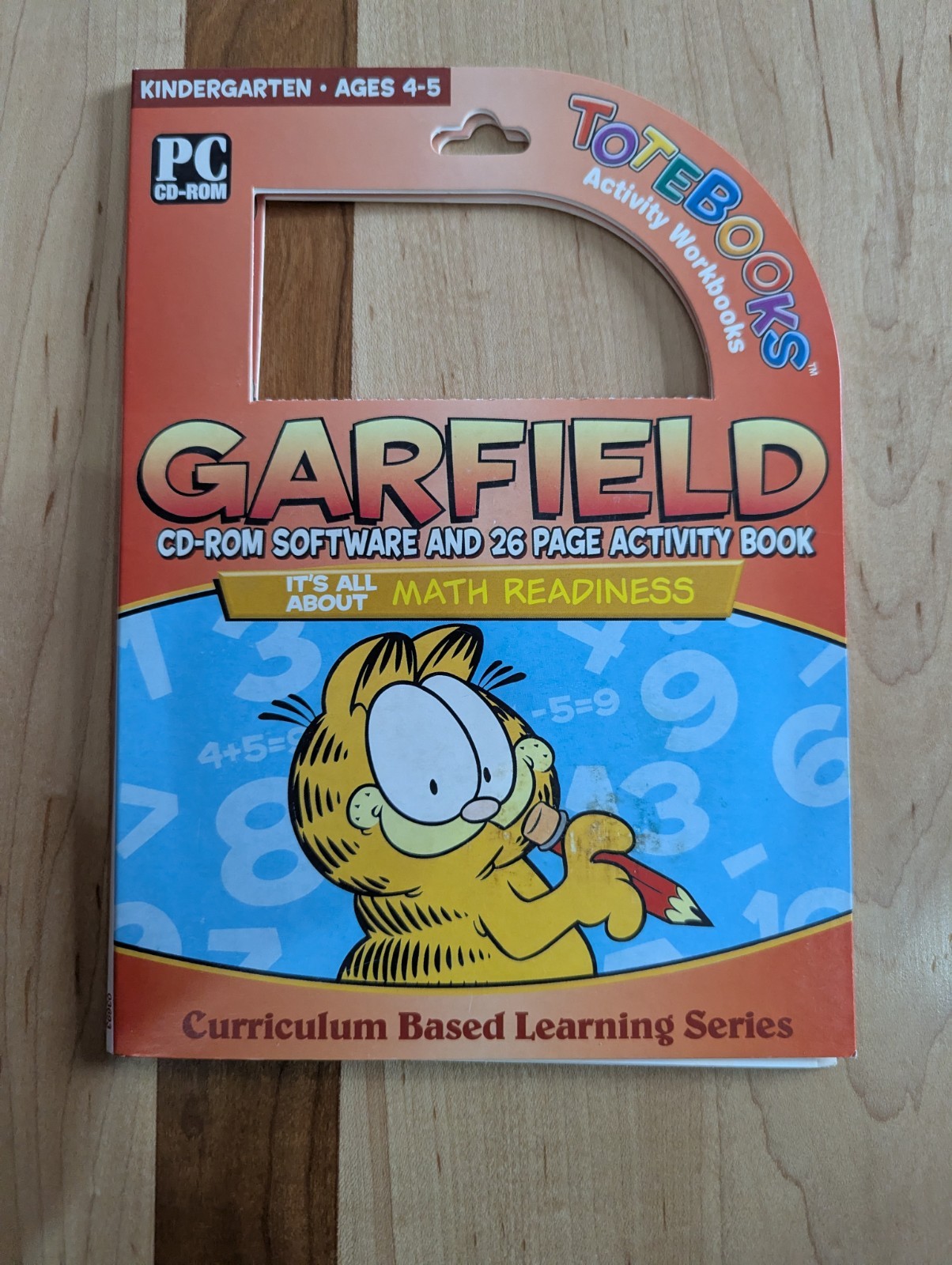 Vintage Garfield PC CD-ROM TOTEBOOKS Math~Spelling~Vocab~Phonics Disc Software
