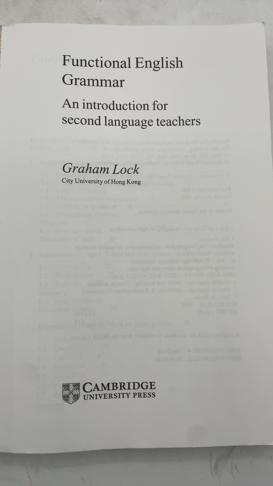 Functional English Grammar: An introduction for second language teachers