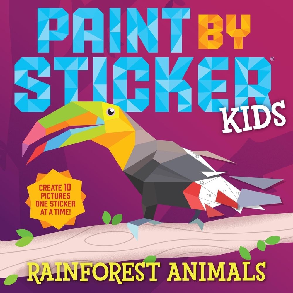 Paint by Sticker Kids: Rainforest Animals by Workman Publishing (English) Paperb