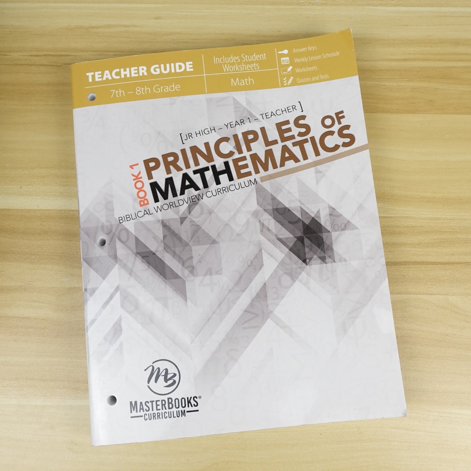 Principles of Mathematics Book 1 (Teacher Guide) Paperback Good