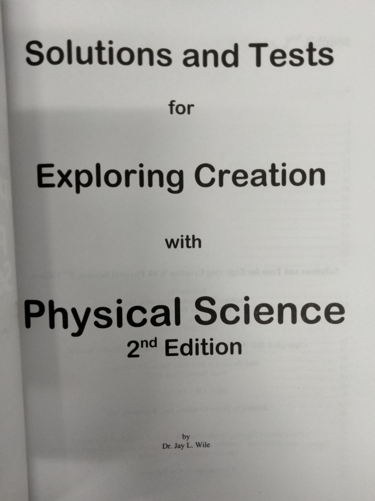 Apologia Exploring Creation with Physical Science 2nd Edition