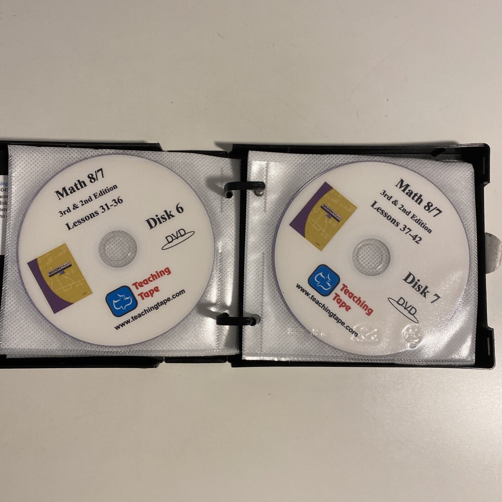saxon 8/7 Math (3rd edition) teaching tape DVDs Full Set