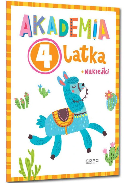 Akademia 4-latka Mój pierwszy elementarz z naklejkami dla dzieci 4 lata Greg