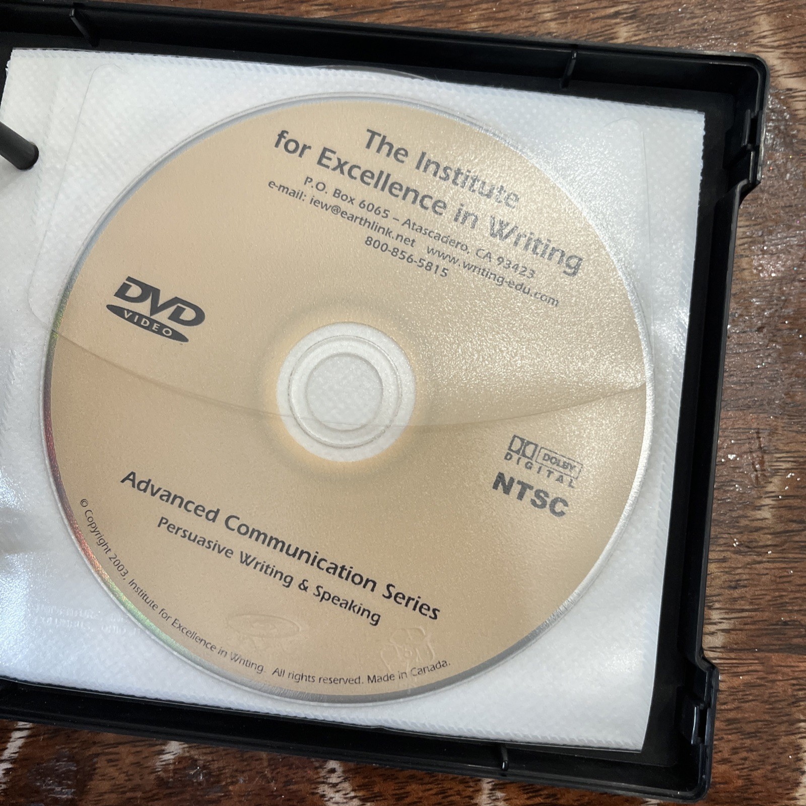 IEW Advanced Communications Series Andrew Pudewa -DVDs Persuasive Writing Speach