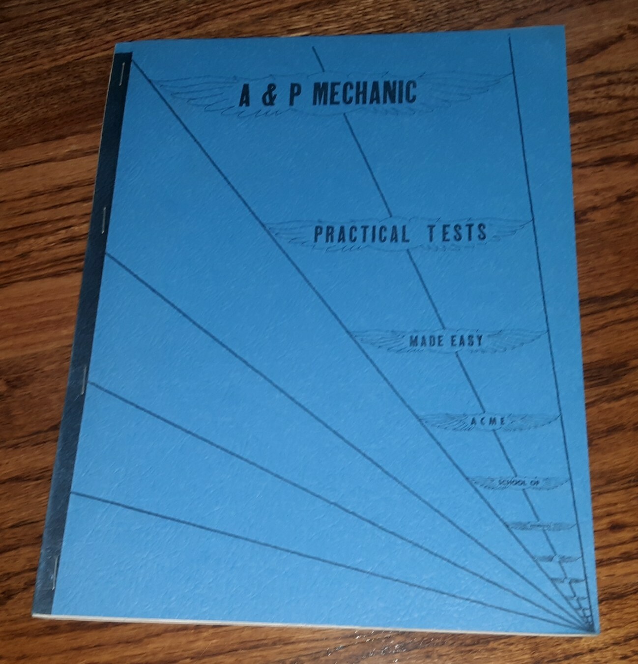 A & M Mechanic FAA Exams Acme School Aeronautics Plane Book Test 1969 airplane