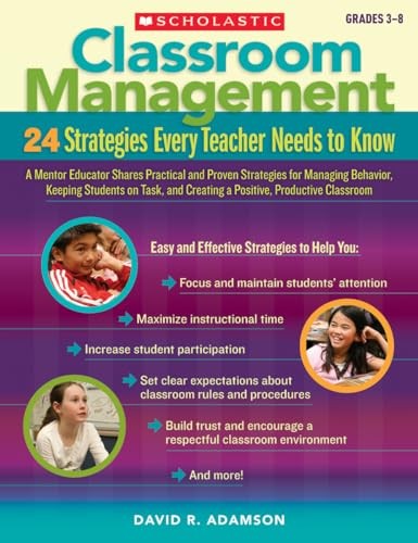 Classroom Management, Grades 3-8: 24 …, Adamson, Dave