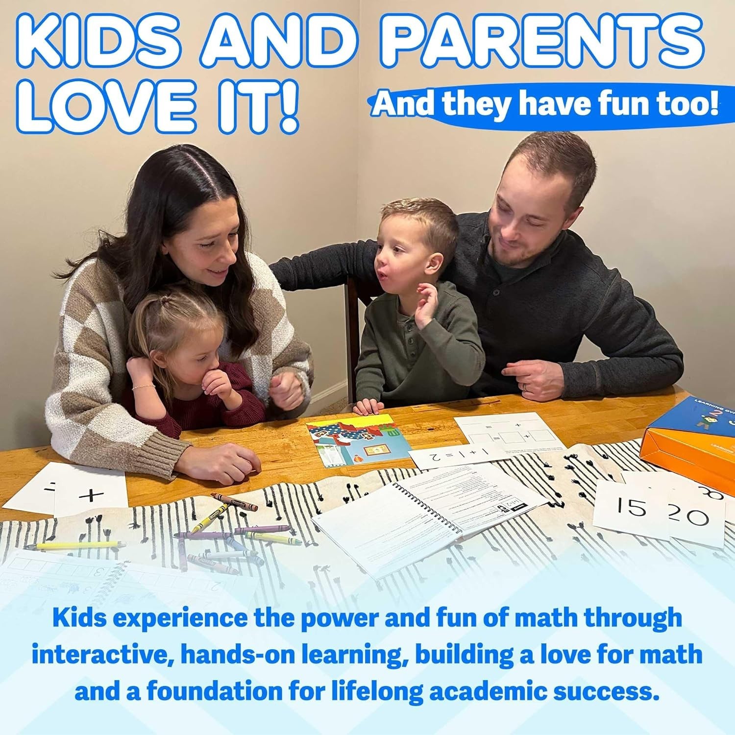 Engaging Preschool Math Kit: Flashcards, Manipulatives & Parent Guide=#`/-*-^