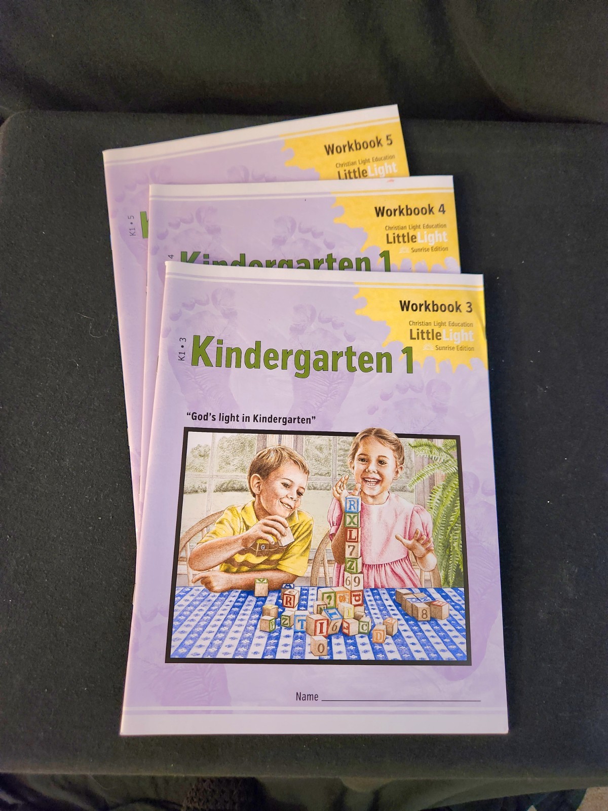 Christian Light Education Sunrise Edition K1*3, K1*4, K1*5 Student Workbooks