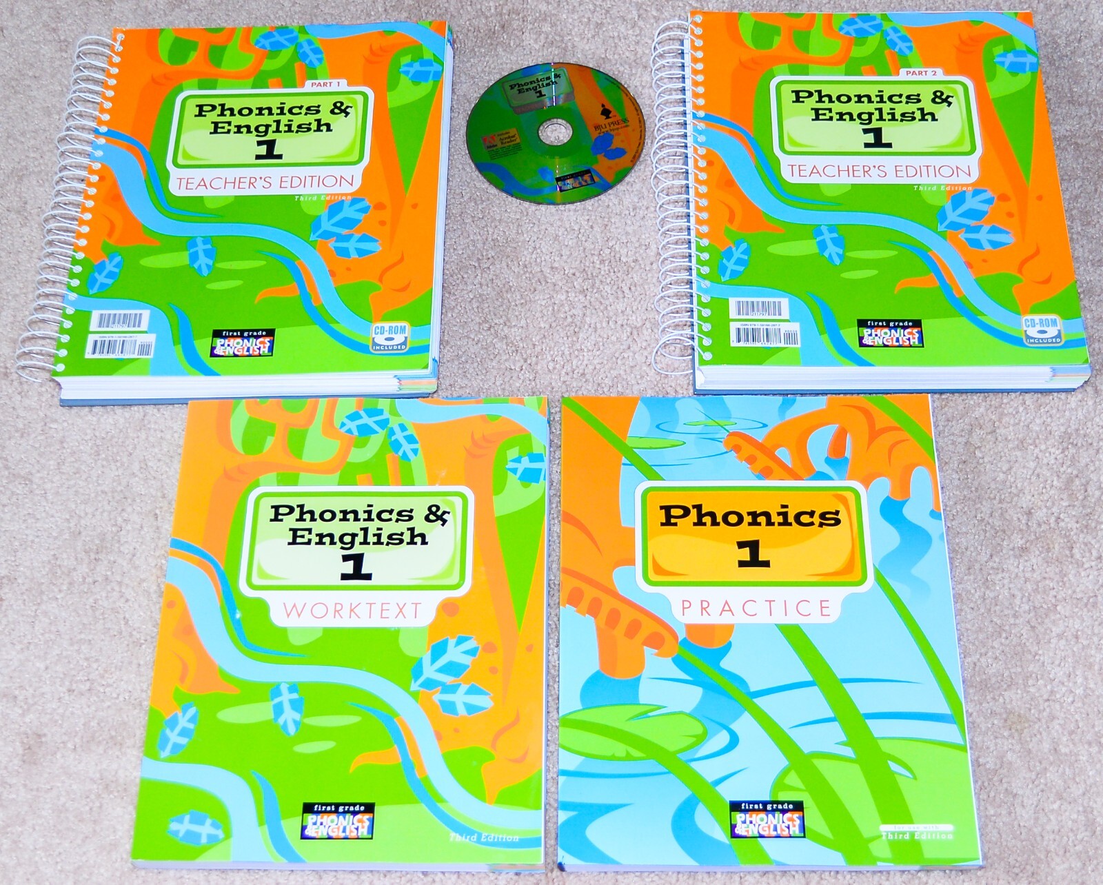 BJU Bob Jones 1st grade PHONICS ENGLISH 1 COMPLETE KIT Visual Packet Flip Chart