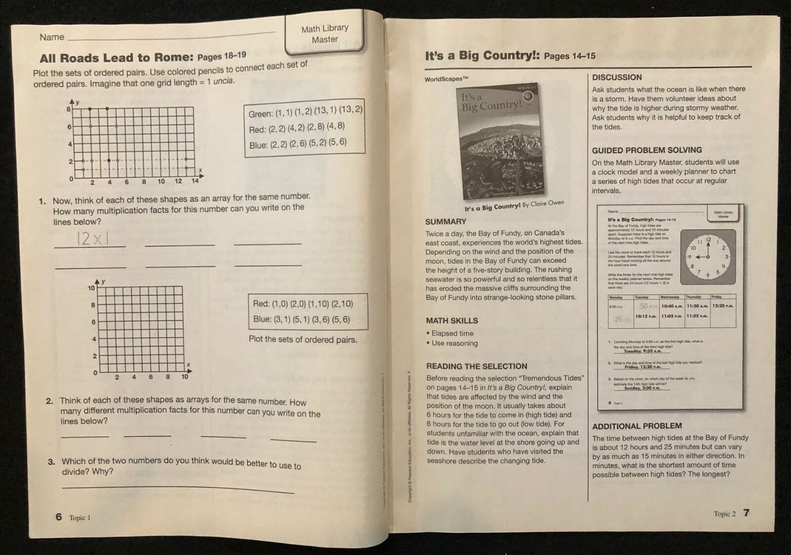 4th Grade – MATH LIBRARY – Guided Problem Solving (ETA/ Cuisenaire, WorldScapes)