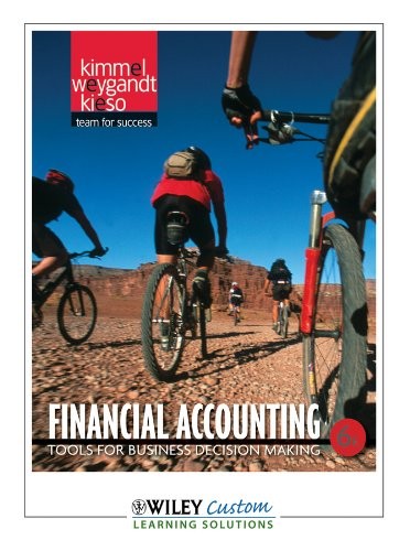 FINANCIAL ACCOUNTING, TOOLS FOR BUSINESS DECISION MAKING By Weygandt Kimmel *VG*