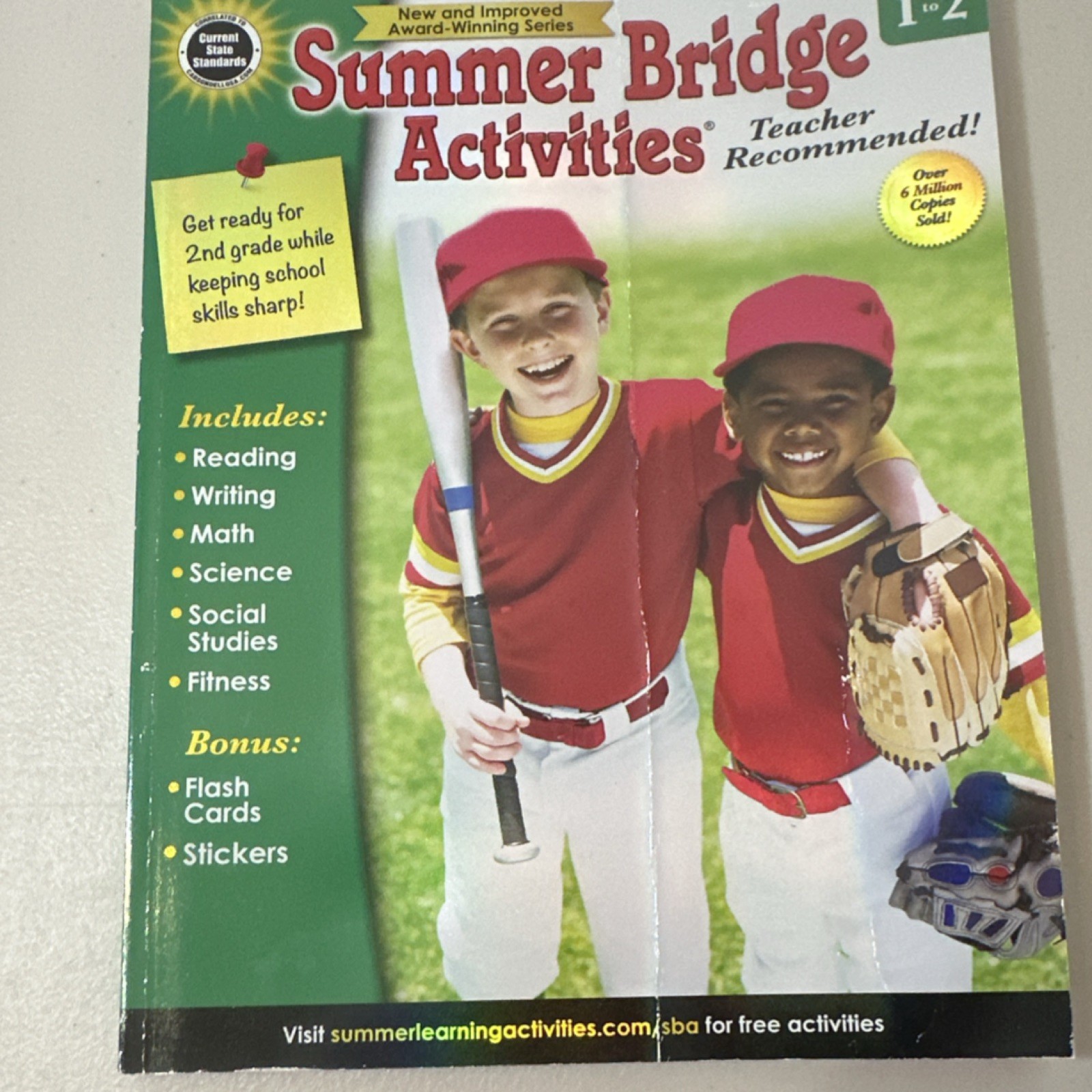 Carson-Dellosa Summer Bridge Activities Grades 1-2 Elementary Workbook 2015