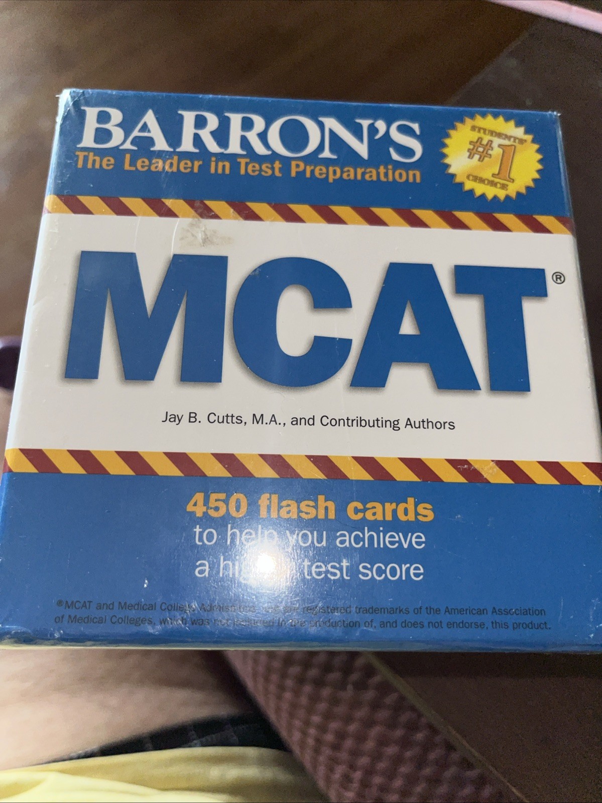 Barron’s MCAT Flash Cards Box Set Test Prep 450 flash cards Unopened
