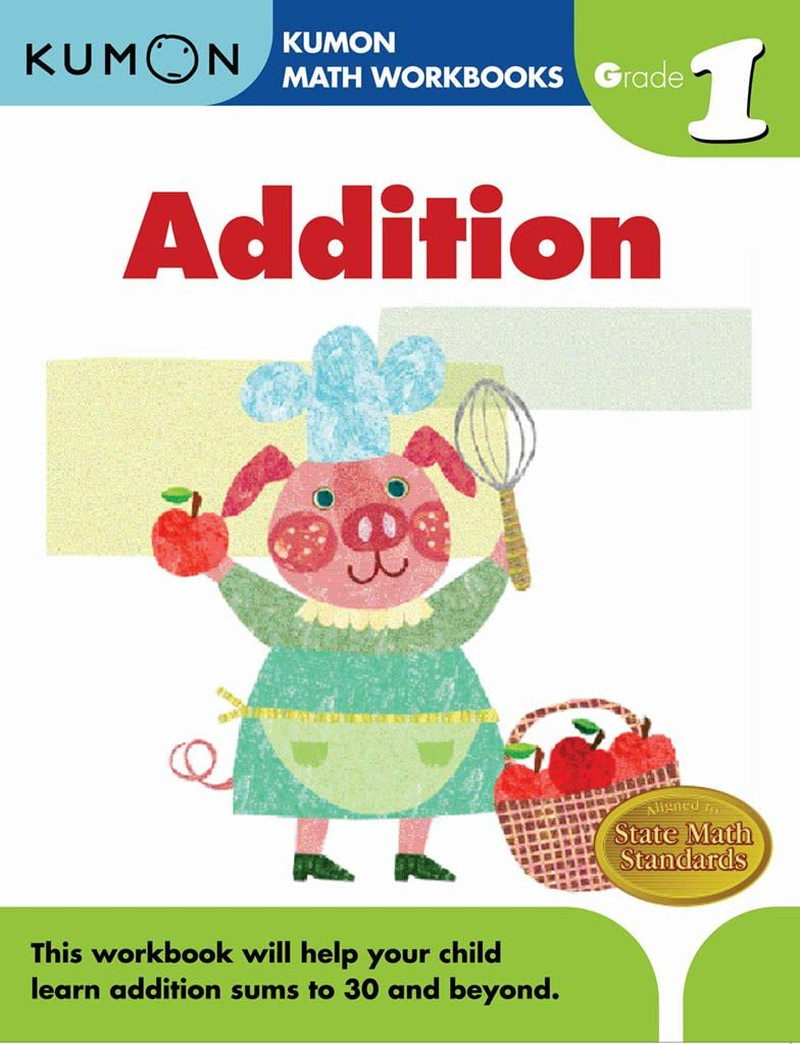 Kumon Grade 1 Addition (Calculation Math Workbooks), Ages 6-7, 96 Pages (Kumon M