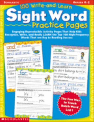 100 Write-and-Learn Sight Word Practice Pages, Grades K-2 : Engaging…