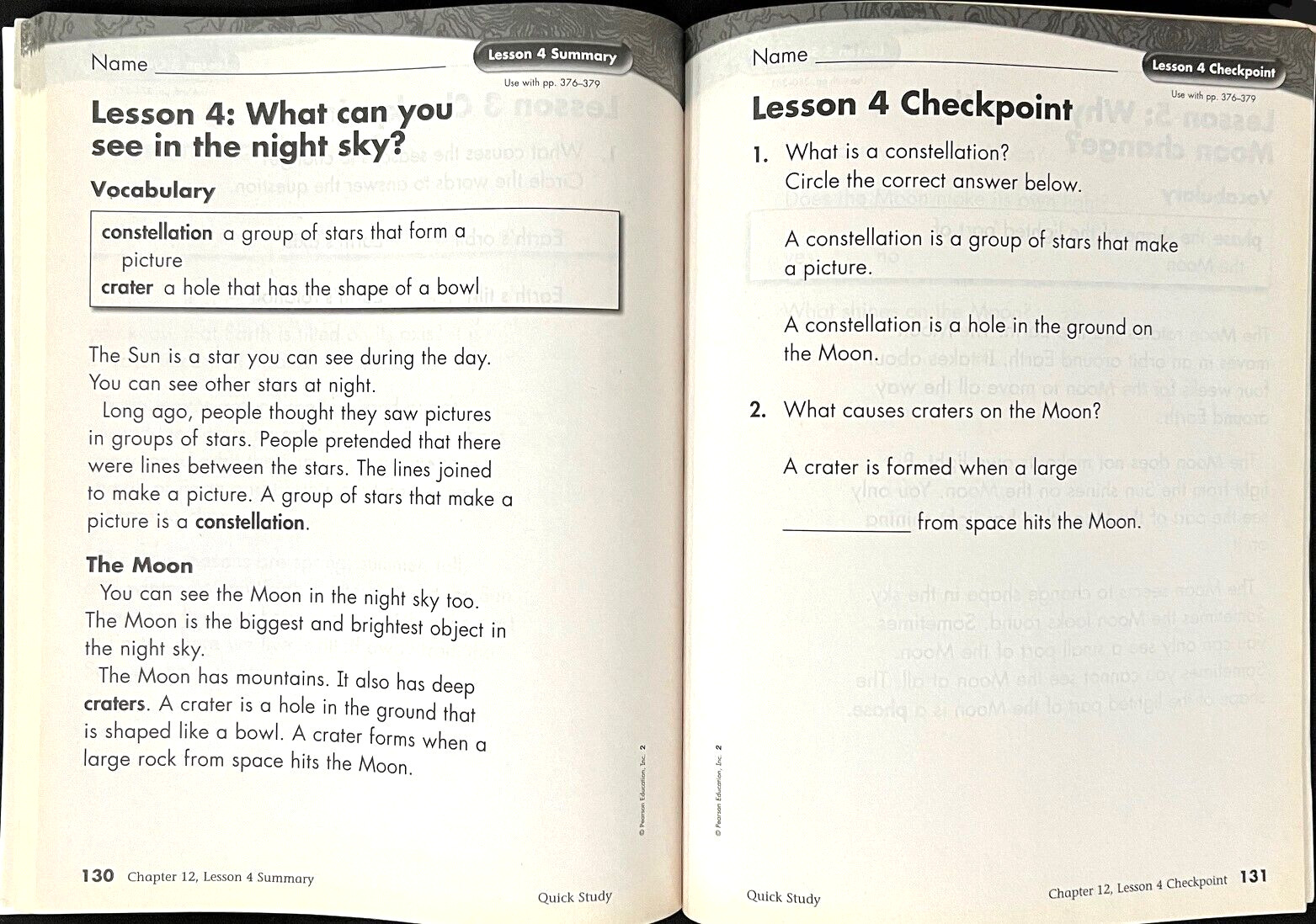 2nd Grade – SCIENCE – QUICK STUDY – Intervention Study Guide (2006, Foresman)