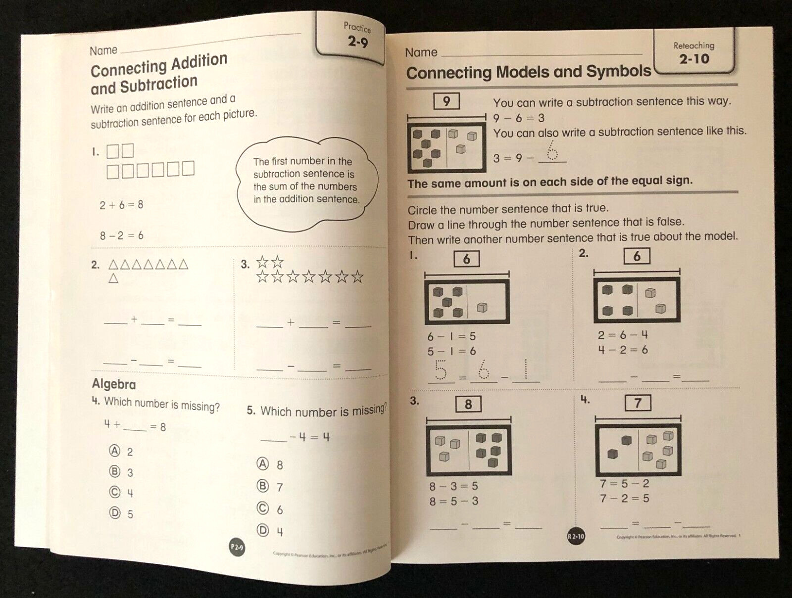 1st Grade – Pearson enVision RETEACHING & PRACTICE WORKBOOK (2012)