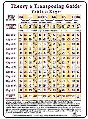 Theory and Transposing Guide: Laminated Cards By Alfred Music FREE SHIPPING