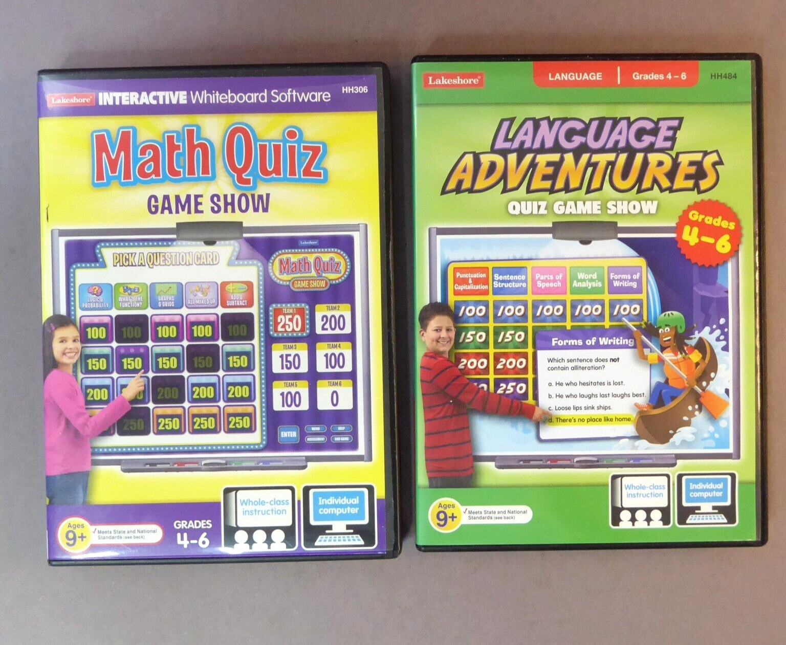 Language Adventures & Quiz Game Shows Grades 4-6 Lakeshore CD Roms Teaching