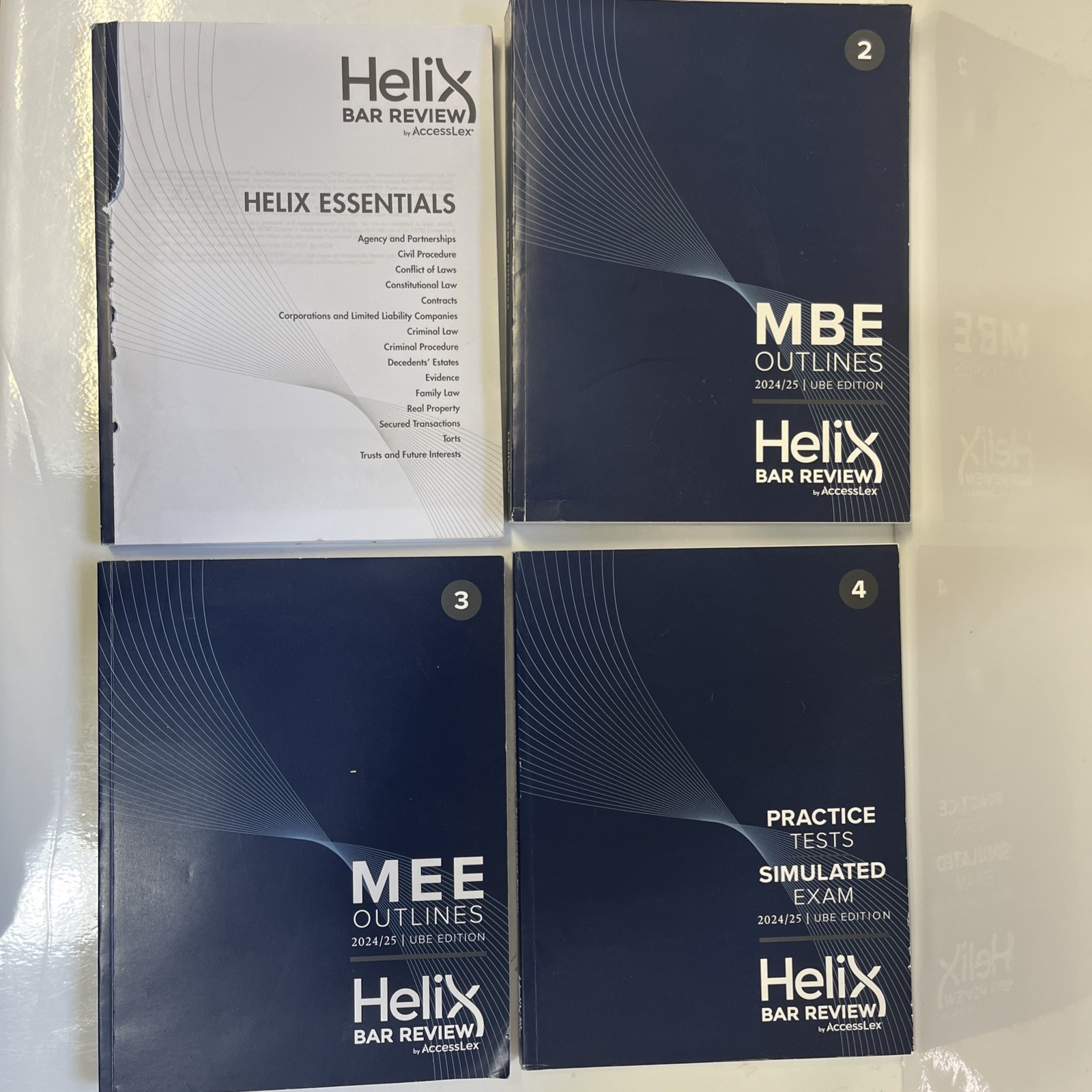 Helix Bar Review 2025-2026, Paperback, Book 1-4, Acceptable, Clean Pages
