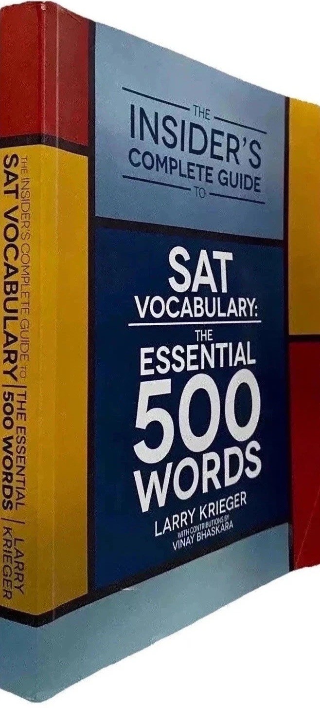 Insiders complete guide SAT vocabulary essential 500 words test prep excellent