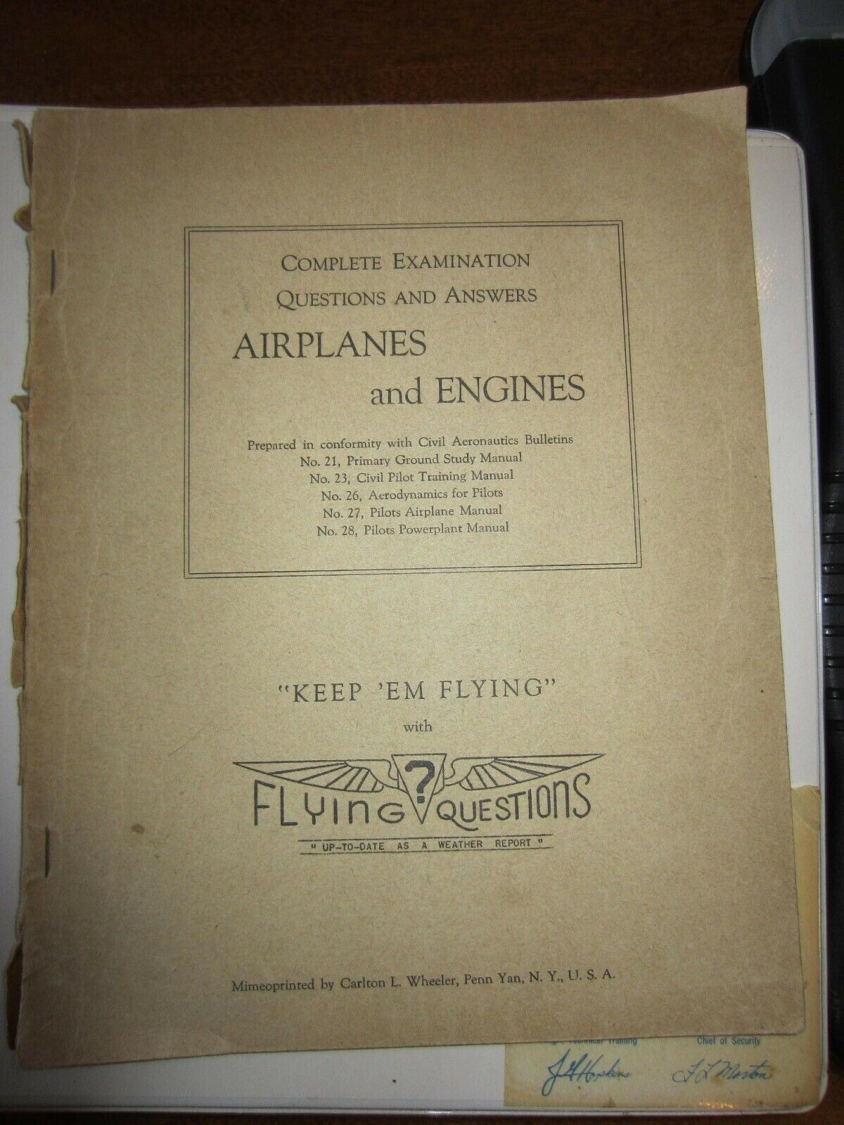 Complete Examination Questions & Answers Airplanes & Engines – Flying Questions