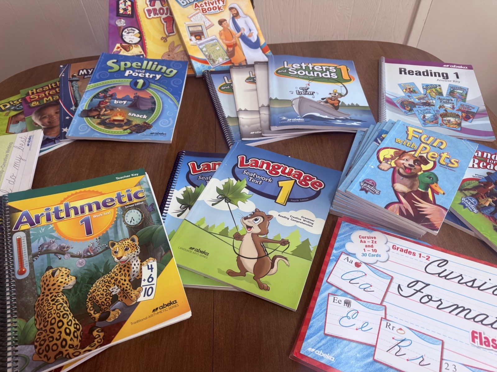 Abeka 1st First Grade Lot of Books Curriculum Readers Teacher Keys Student