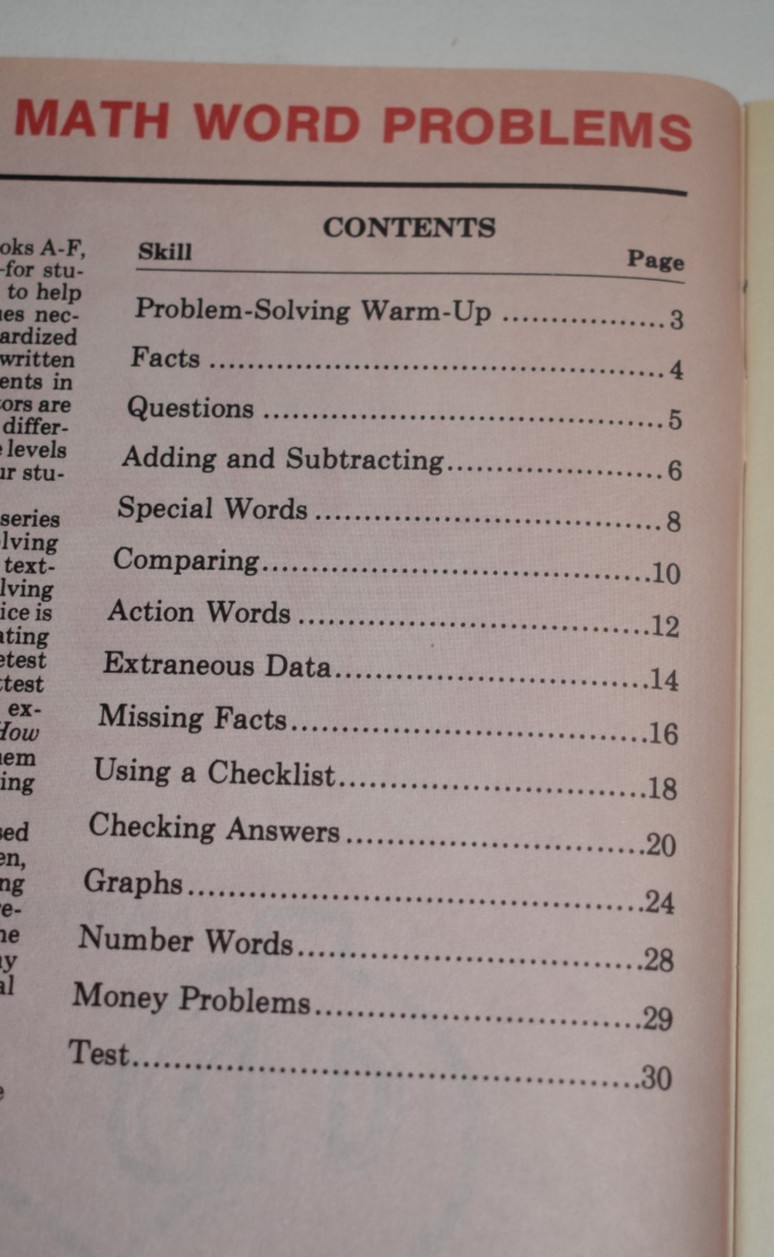 How to Solve Math Word Problems Weekly Reader Skills Books 1 thru 6 + More