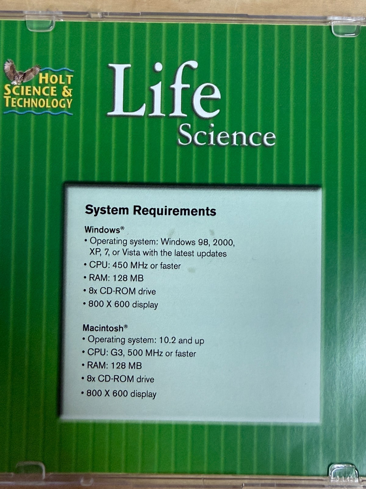 Holt Science and Technology: Life Science: Homeschool Parent Guide CD-ROM