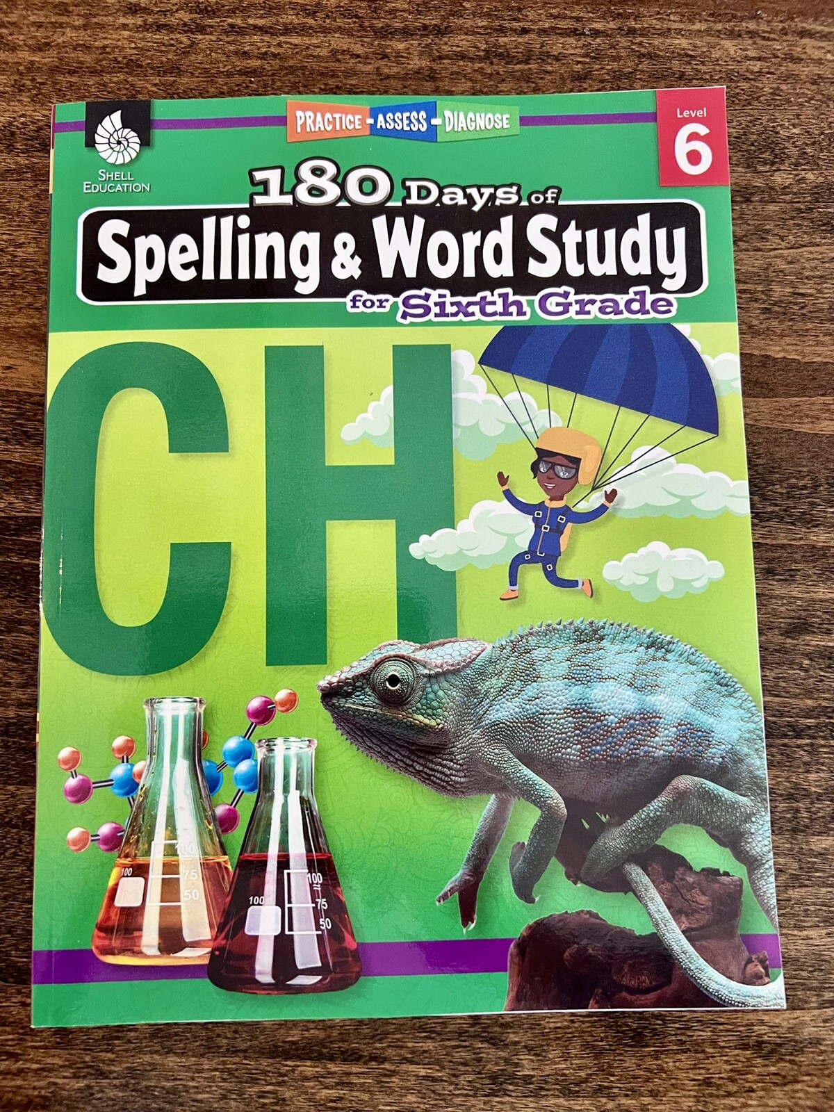 180 Days of Spelling & Word Study Level 6 – Paperback, NEW by Shell Education