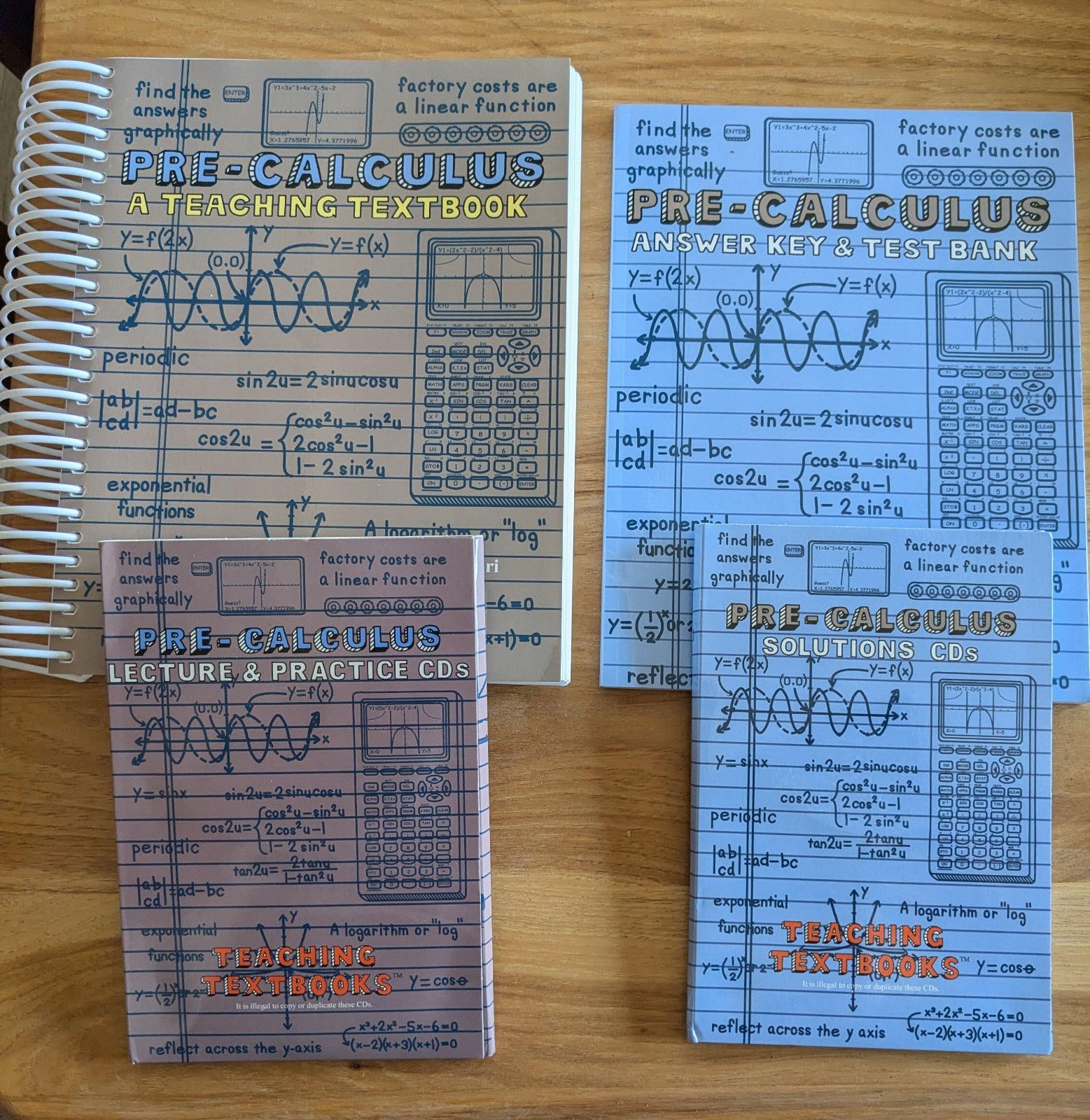 Pre-Calculus Teaching Textbooks Lecture Practice CDs, Answer Key, Solutions CDs