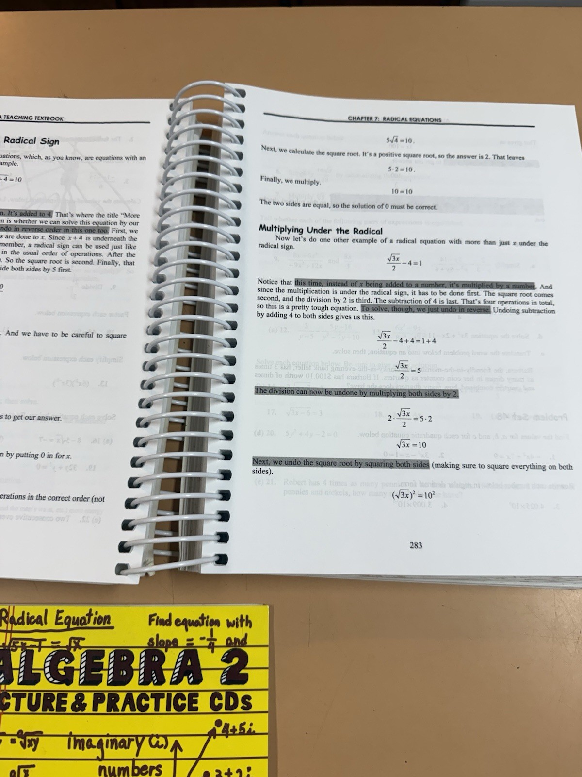Algebra 2 A Teaching Textbook -Textbook, Test bank, CDs