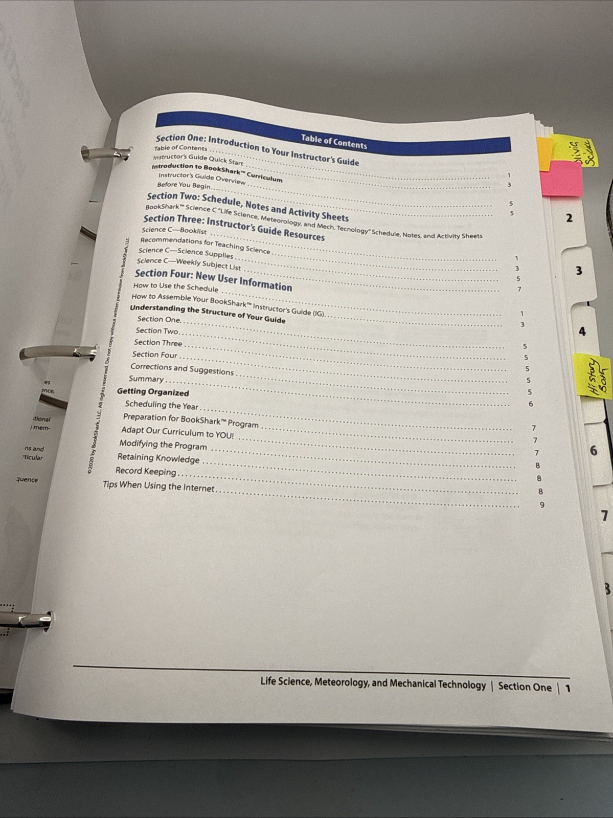 BookShark Science Instructor Guide Life Science Meteorology Curriculum Binder